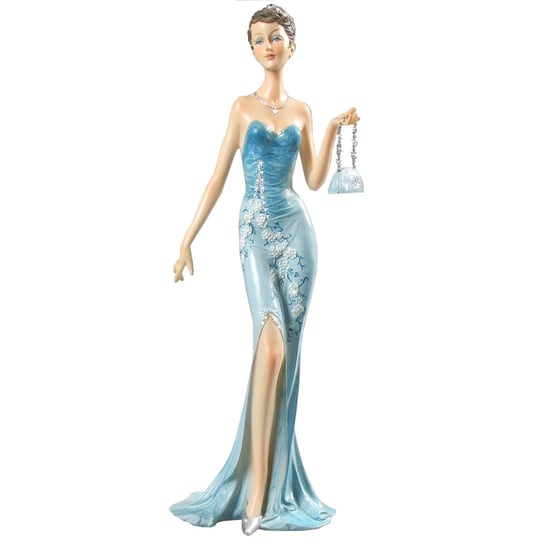 Figurka ozdobna, Dama z torebką w błękitnej sukni Batek