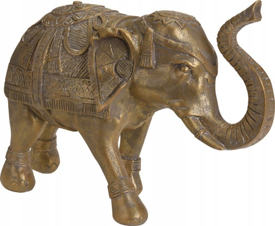 Figurka ozdobna słonik na szczęście złoty 22 cm Koopman