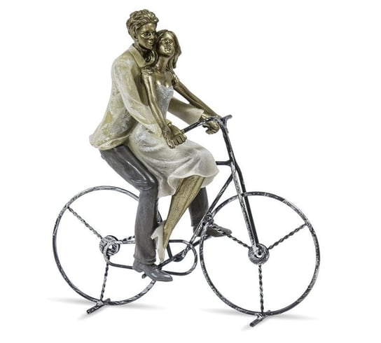 Figurka Para kochankowie na rowerze miedziany Art-Pol