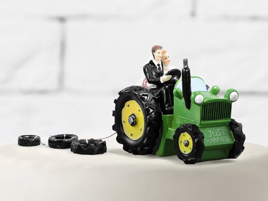 Figurka Para Młoda na traktorze, 11 cm PartyDeco