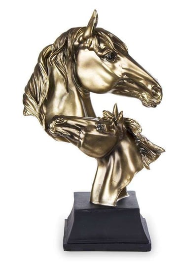 Figurka PIGMEJKA Głowy Koni Złoto-Czarna 43x16,5x26 cm Pigmejka