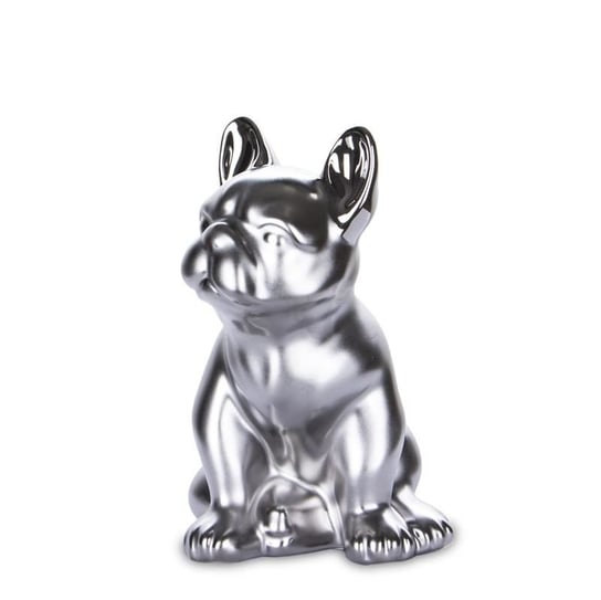 Figurka PIGMEJKA Pies, srebrna, 15x11 cm Pigmejka