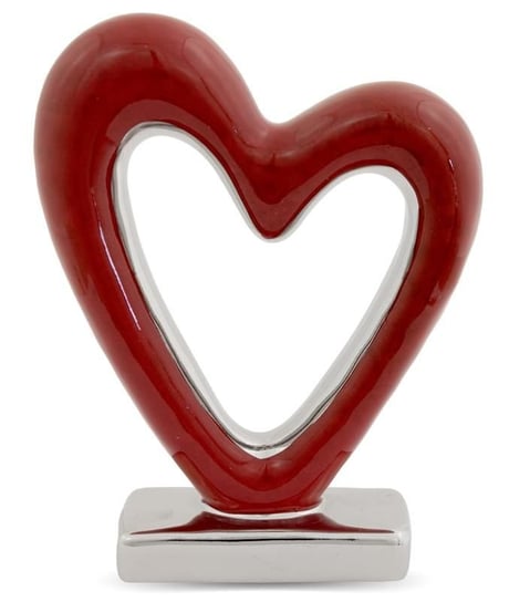 Figurka PIGMEJKA Serce, srebrna, 13,5x10 cm Pigmejka
