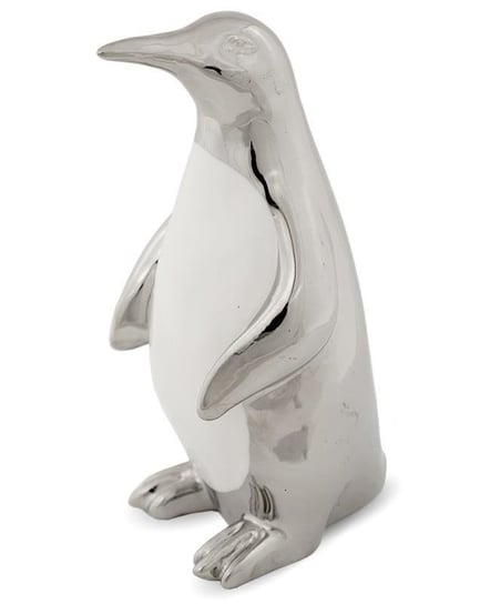 Figurka Pingwin, srebrna, 16x8x10,5 cm Pigmejka