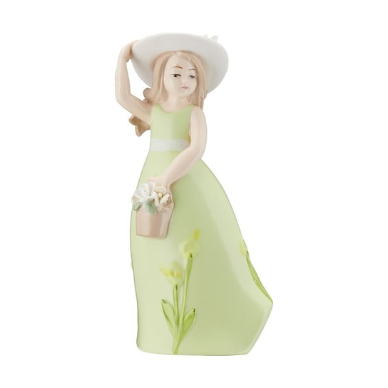 Figurka Porcelanowa Dziewczynka W Zielonej Sukni 18 cm Claudia VILLA ITALIA VILLA ITALIA