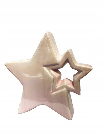 Figurka porcelanowa gwiazdka 18,5 cm różowa Kaemingk