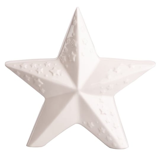 Figurka porcelanowa, Gwiazdka wytłaczana, 18,5x7,5x18 cm ALTOMDESIGN