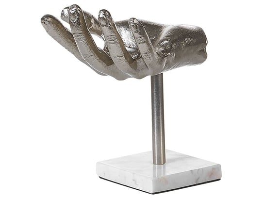 Figurka ręka srebrna MANUK Beliani