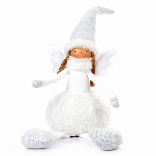 Figurka siedzący Anioł, Classic Christmas, biała Empik
