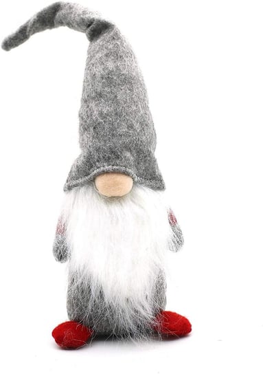 Figurka skrzata TUTUMI Krasnal Świąteczny, szary, 40 cm Tutumi