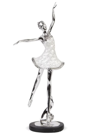 Figurka Srebrna Bond Baletnica 37,5x12cm Pigmejka