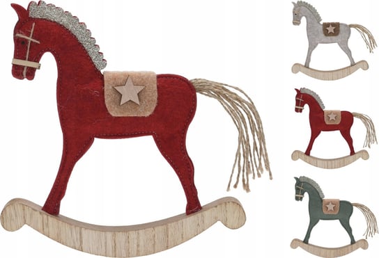 Figurka świąteczna koń ozdobna 22 cm Koopman