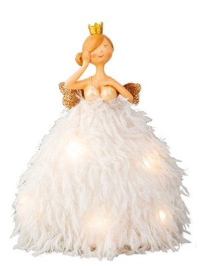 Figurka świąteczna świecący aniołek LED 23 cm Kaemingk