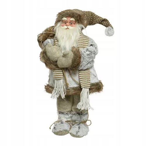 Figurka Świąteczna Święty Mikołaj 45 Cm Odcienie Brązu Kaemingk