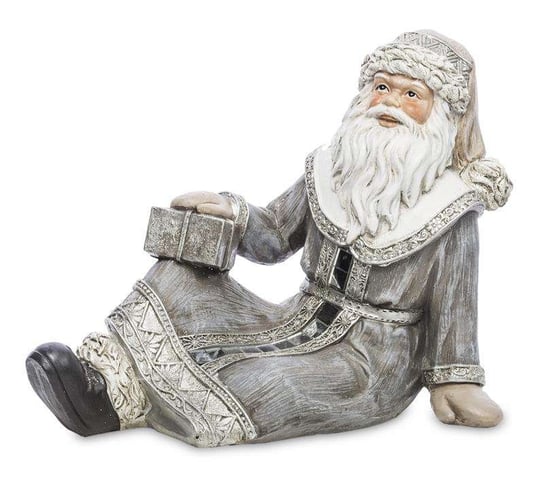 Figurka Święty Mikołaj Siedzący Szary 22,5 cm Pigmejka