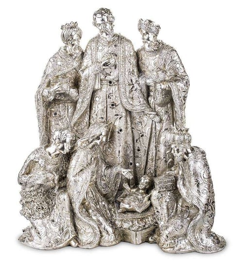 Figurka Szopka świąteczna srebrna wys.40,5 cm Art-Pol