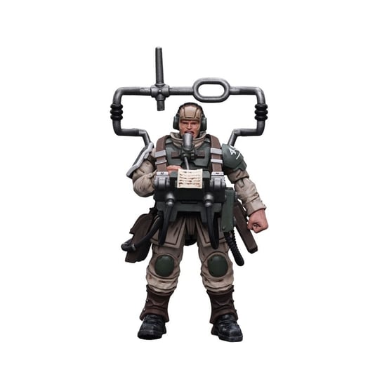 Figurka Warhammer 40k 1/18 Astra Militarum - Cadian Command Squad Veteran with Master Vox Joy Toy