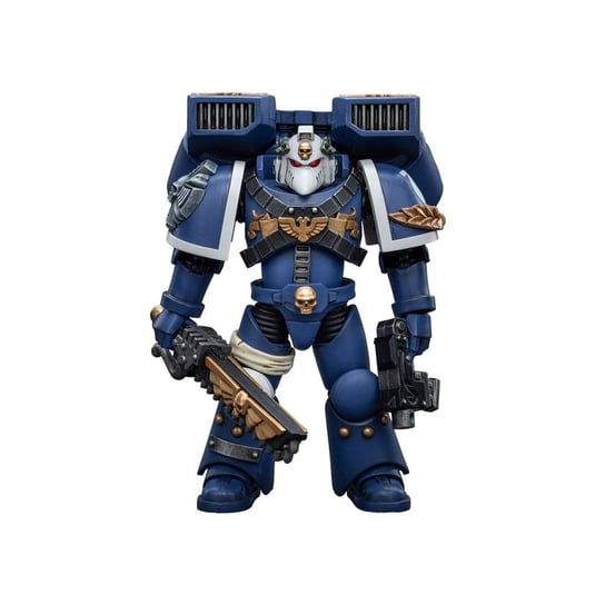 Figurka Warhammer 40k 1/18 Space Marines (Ultramarines) - Vanguard Veteran with Chainsword and Bolt Pistol Joy Toy