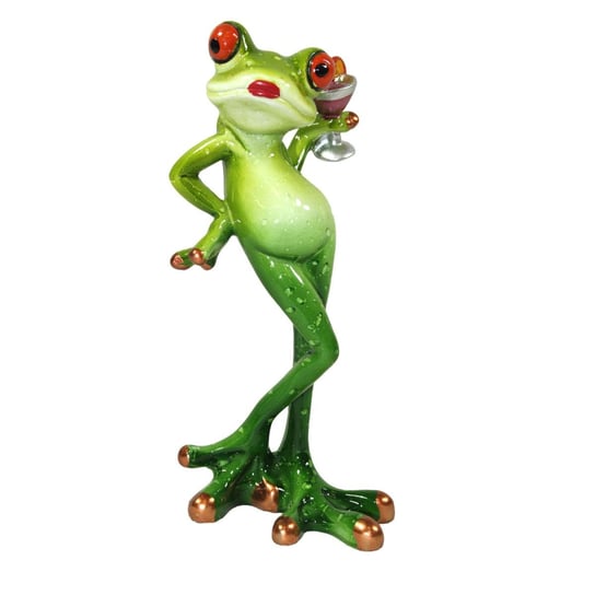 Figurka żaba DUWEN Gramd, zielona, 16 cm Duwen