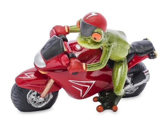 Figurka Żaba Motocyklista na motorze Pigmejka