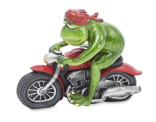 Figurka Żaba Motocyklista na motorze wys. 11 cm Pigmejka