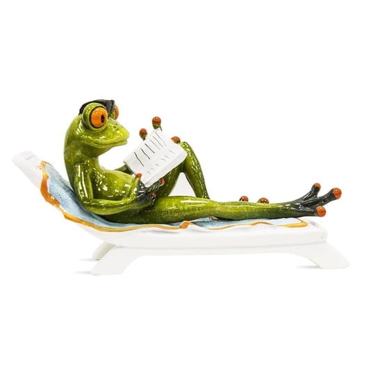 Figurka żaby na leżaku Holi Duwen