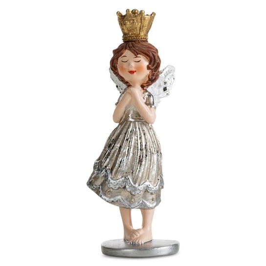 Figurka zimowy świąteczny aniołek 81/B z koroną Eurofirany