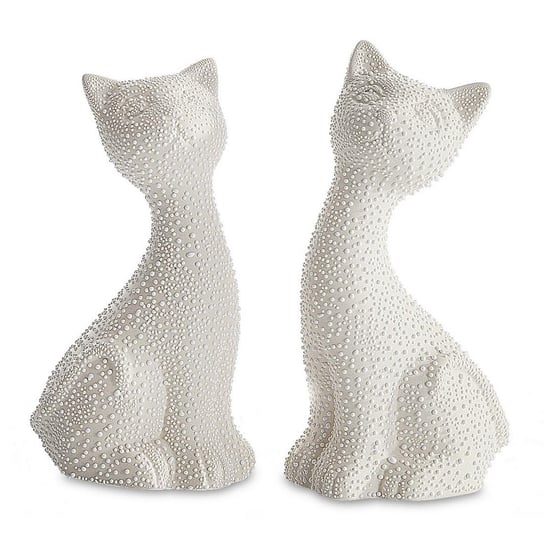 Figurki ceramiczne EUROFIRANY Riso Koty, kremowe, 9x7x18 cm, 2 szt. Mówisz i Masz