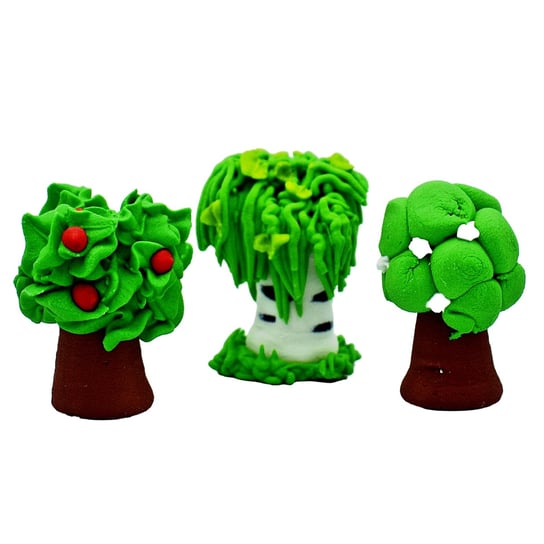 Figurki Cukrowe Drzewa na Tort Zestaw 3 szt Inna marka