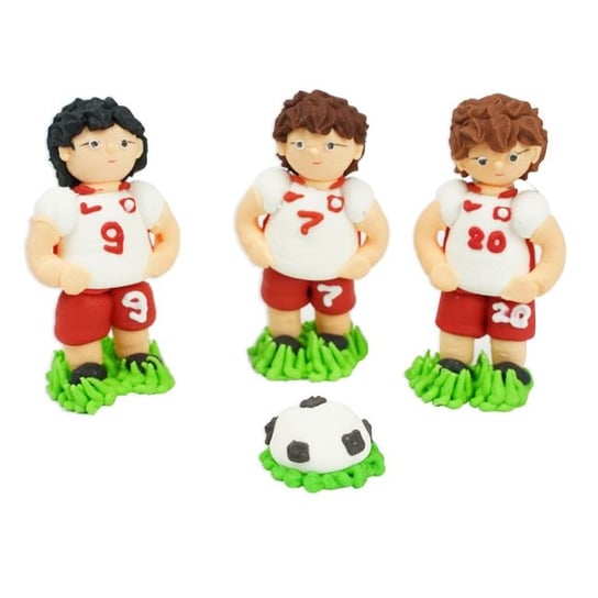 Figurki Cukrowe Piłkarzy w Biało-Czerwonych Spodniach Inna marka