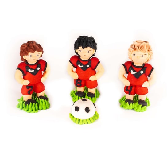 Figurki Cukrowe Piłkarzy w Czerwonych Spodniach Slado