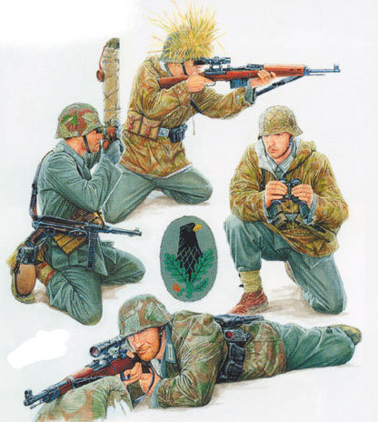 Figurki do sklejania German Sniper ZVEZDA
