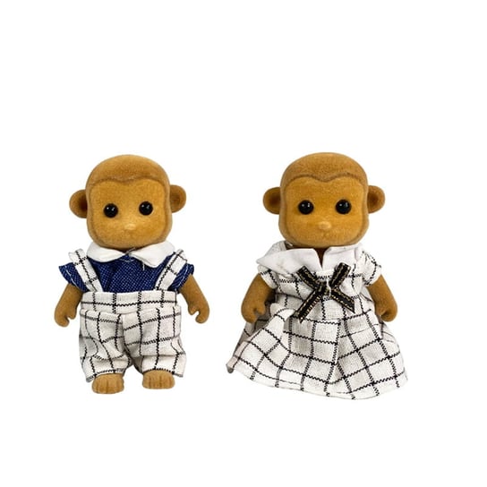 Figurki Stomle Family - Lalki Para brązowych Małpek HABARRI