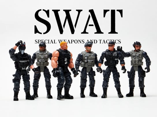 Figurki Swat Żołnierze 6 szt Armia Ruchome Wojsko Tadekmark