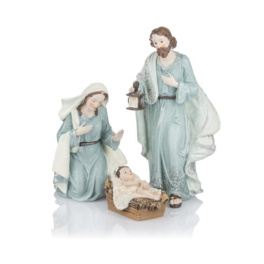 Figurki Świętej Rodziny | Święta Rodzina | Zestaw Figur Do Szopki Bożonarodzeniowej | Maryja Józef Dzieciątko Jezus Święte Miasto