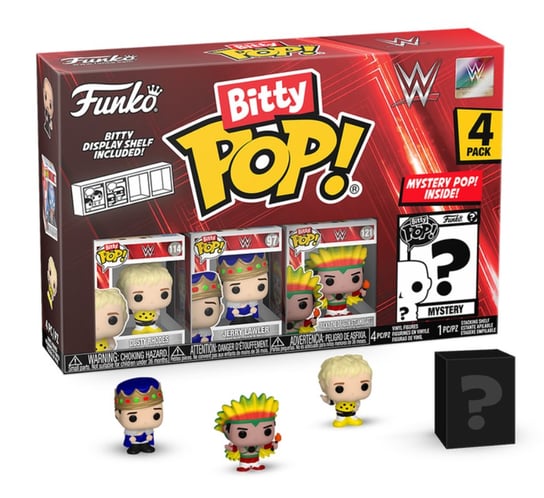 figurki wwe bitty funko pop! 4 pack 2.5cm dusty rhodes jerry lawler ricky “the dragon” steamboat Funko POP !