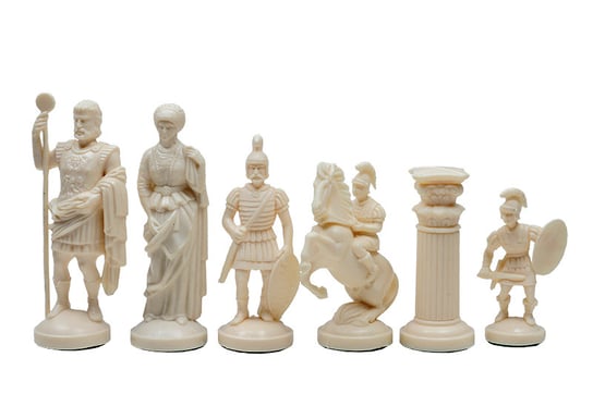 Figury szachowe Stylizowane Na Cesarstwo Rzymskie, Kremowo-Czarne (Król 98 Mm) Gra planszowa Sunrise Chess & Games Sunrise Chess & Games