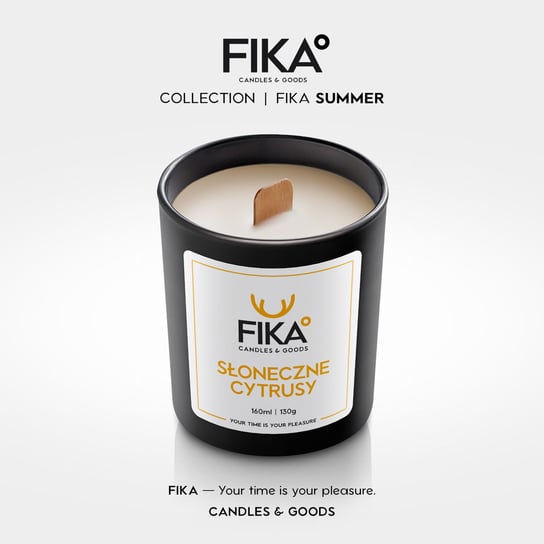 FIKA Candles - Świeca sojowa - Słoneczne cytrusy - 160 ml Inna marka