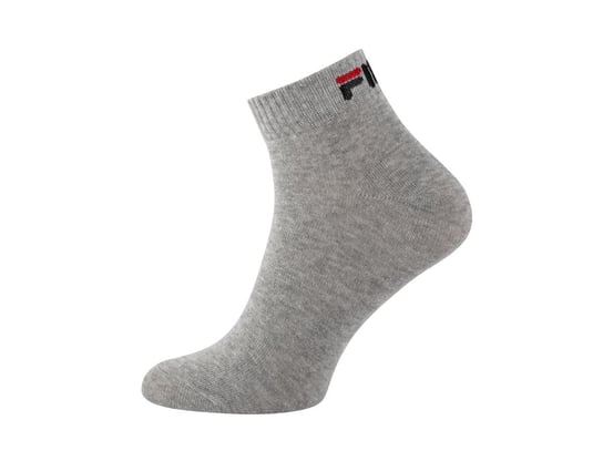 Fila, Skarpety sportowe, Quarter plain socks, 3-pack, F9300, szare, rozmiar 39/42 Fila