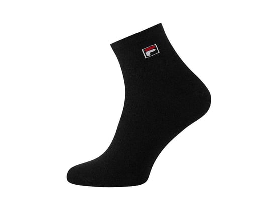 Fila, Skarpety sportowe, Quarter plain socks, 3-pack, F9303, czarne, rozmiar 39/42 Fila