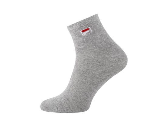 Fila, Skarpety sportowe, Quarter plain socks, 3-pack, F9303, szare, rozmiar 43/46 Fila