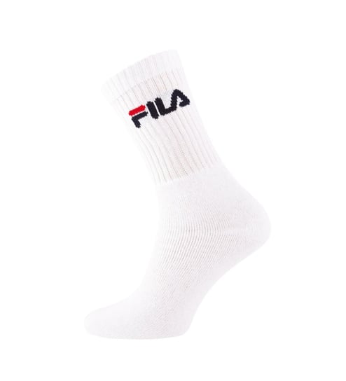 Fila, Skarpety sportowe, Tenis socks, 3-pack, F9505, białe, rozmiar 39/42 Fila