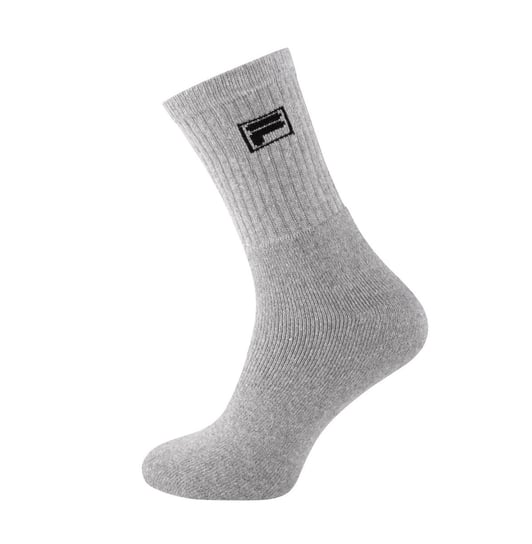 Fila, Skarpety sportowe, Tennis socks, 3 pary, F9000, szare, rozmiar 35/38 Fila