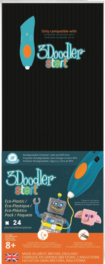 Filament 3Doodler Start, Eko, 2.5mm, 24 sztuki, Charcoal Black 3DOODLER
