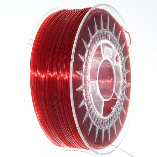 Filament do drukarki 3D DEVIL DESIGN PET-G, rubinowy transparentny, 1.75 mm DEVIL DESIGN