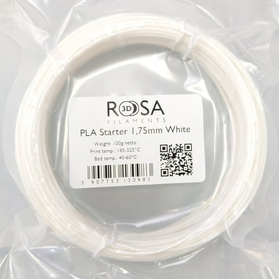 Filament ROSA 3D PLA 1,75mm 100 g biały white ROSA3D