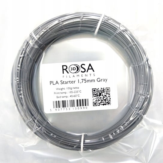 Filament ROSA 3D PLA 1,75mm 100 g Szary Gray ROSA3D