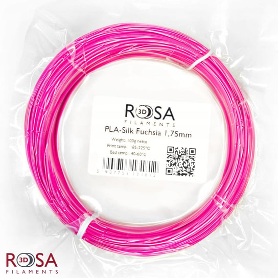 Filament ROSA 3D PLA SILK 1,75mm 100 g fuksja ROSA3D