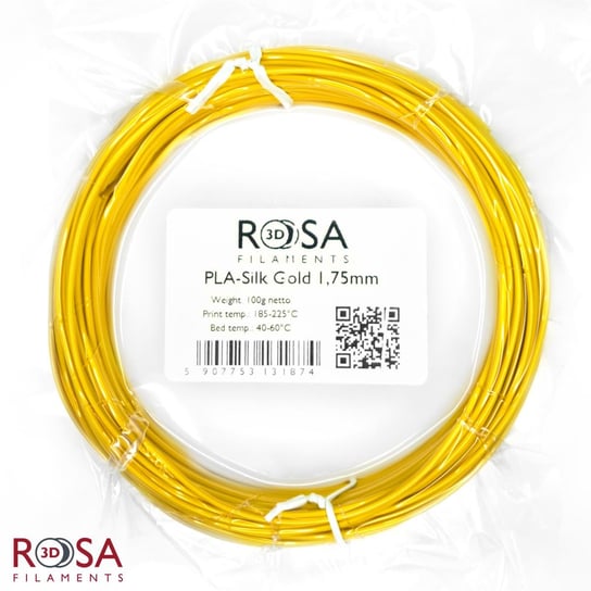 Filament ROSA 3D PLA SILK 1,75mm 100 g złoty gold ROSA3D