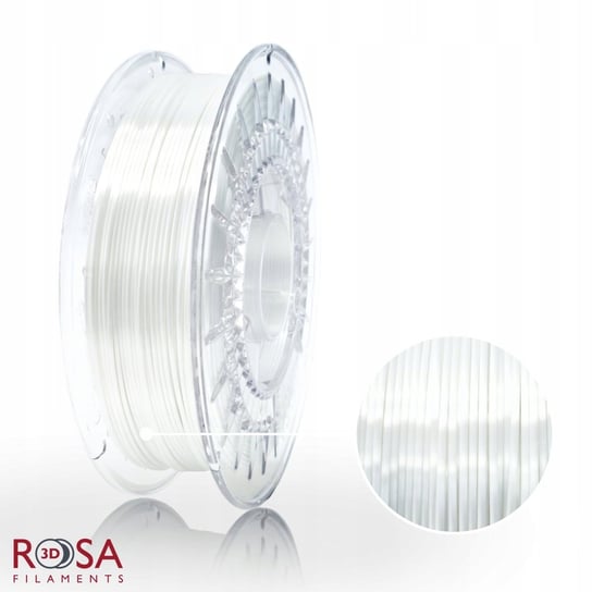 Filament ROSA 3D PLA SILK 1,75mm 800g Biały White ROSA3D